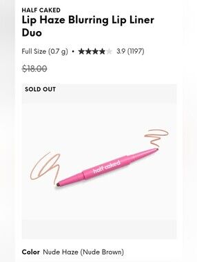 Half Caked Lip Haze Blurring Lip Liner Duo